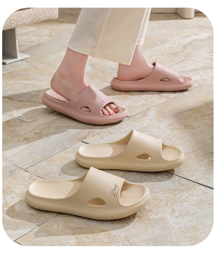 Darcy Sir Women's Summer Indoor Home Thick Sole Bathroom Non-Slip Couple Outdoor Soft Feeling Slippers Men's 16
