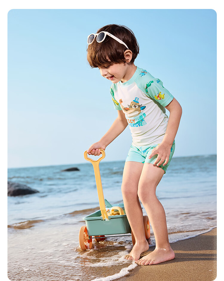 Balabala Kids Swimwear Boys Girls Baby 2026 Summer New Two-Piece Sunscreen Chlorine-Resistant Cartoon Swimsuit Set 54