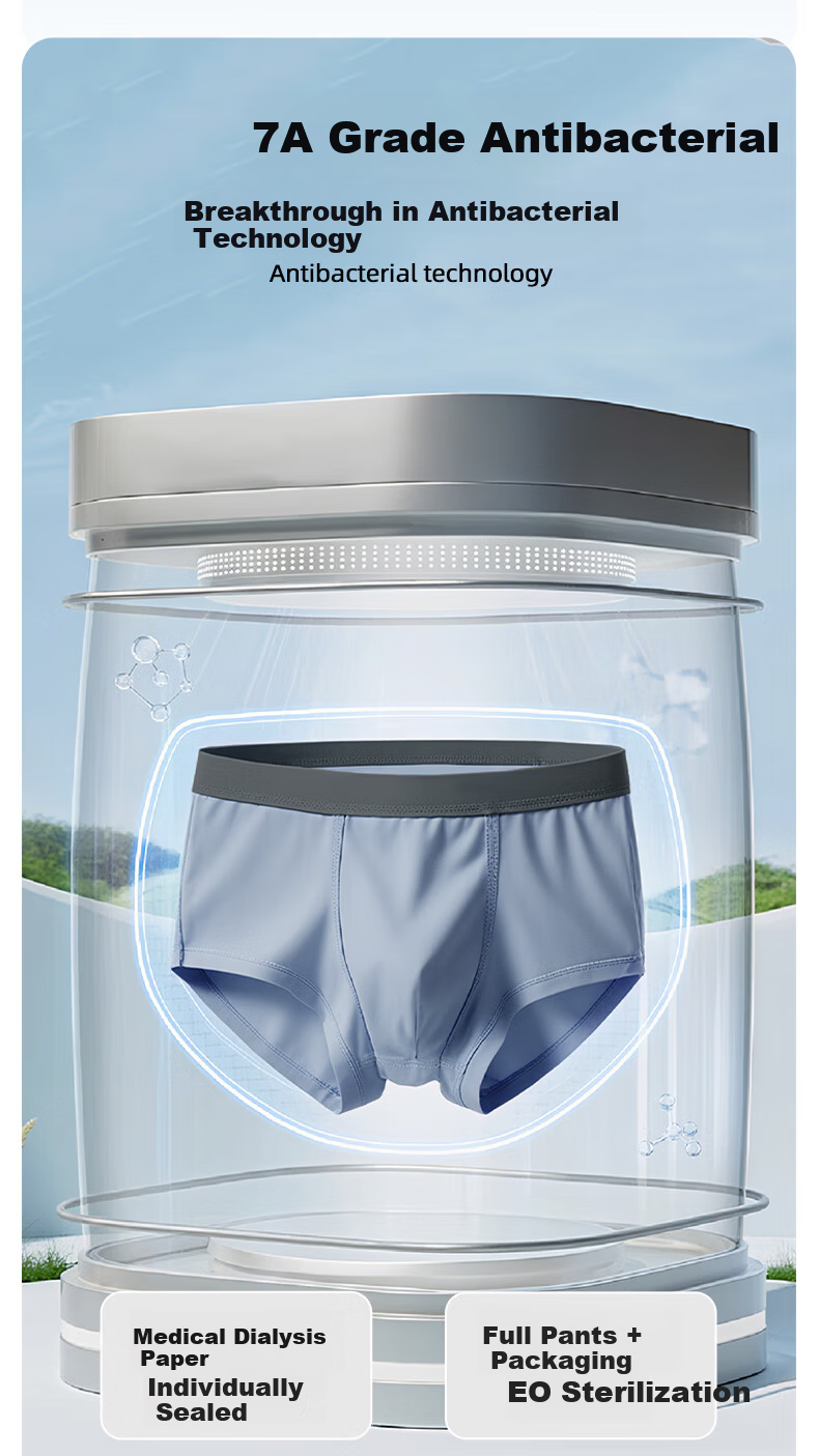 MiiOW Men's Disposable Cotton EO Sterilized No-Wash Non-Lint Travel Boxer Briefs 3XL 6
