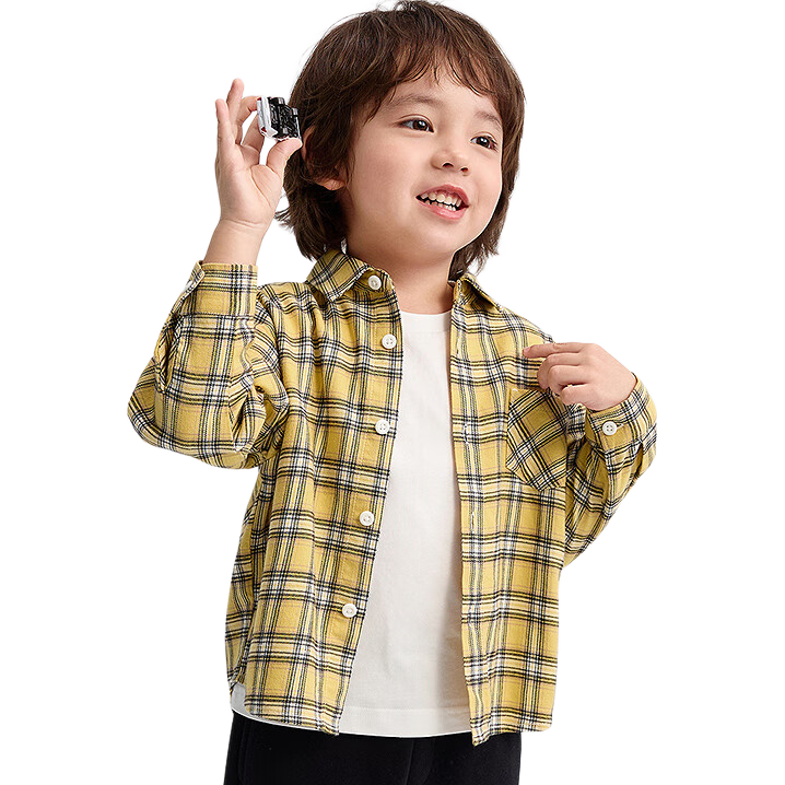 BALABALA Children's Long-Sleeve Shirt, Parent-Child Outfit, Autumn Wear, Comfortable Ultra-Soft Fleece, Loose-Fitting, Soft And Skin-Friendly, 209325102201