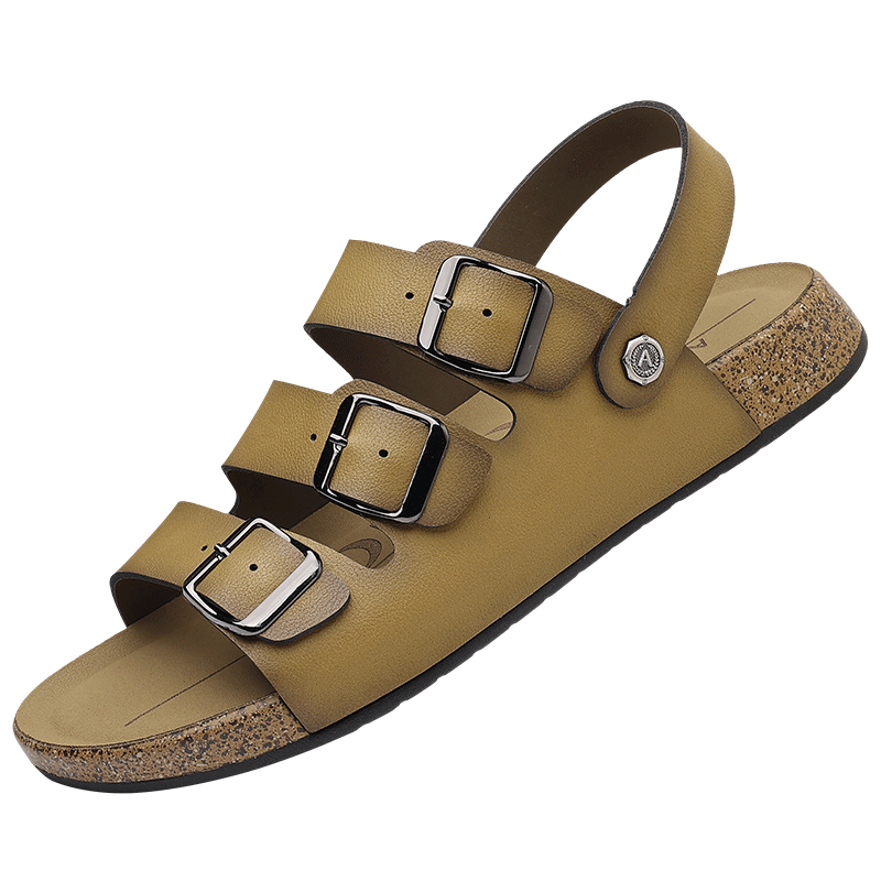 Aokang Summer Men's Casual Beach Sandals Khaki Size 40