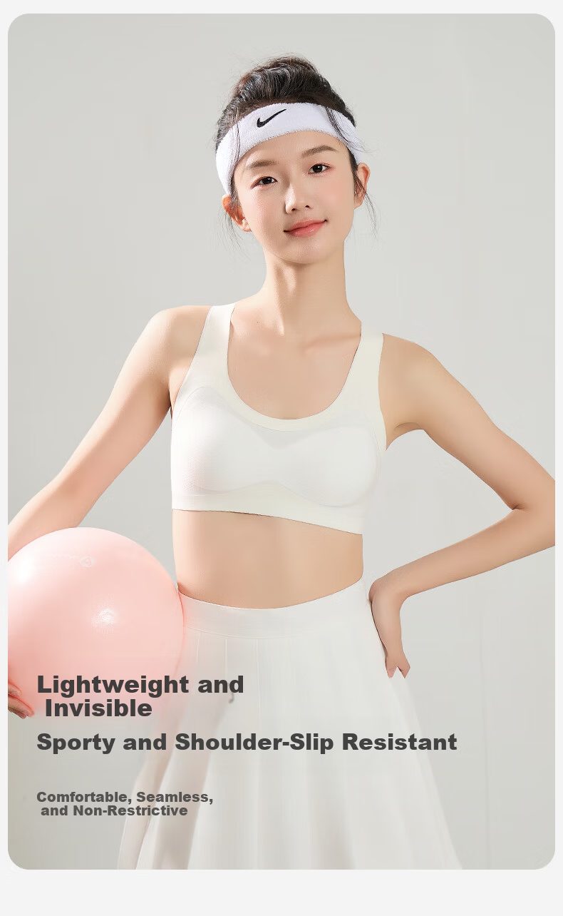 LangSha Girls' Seamless Children's Vest, Posture-Correcting Sports Bra for Middle and High School Students, Developmental Support, Anti-Hunchback, Large Kids' Sports Bra 15