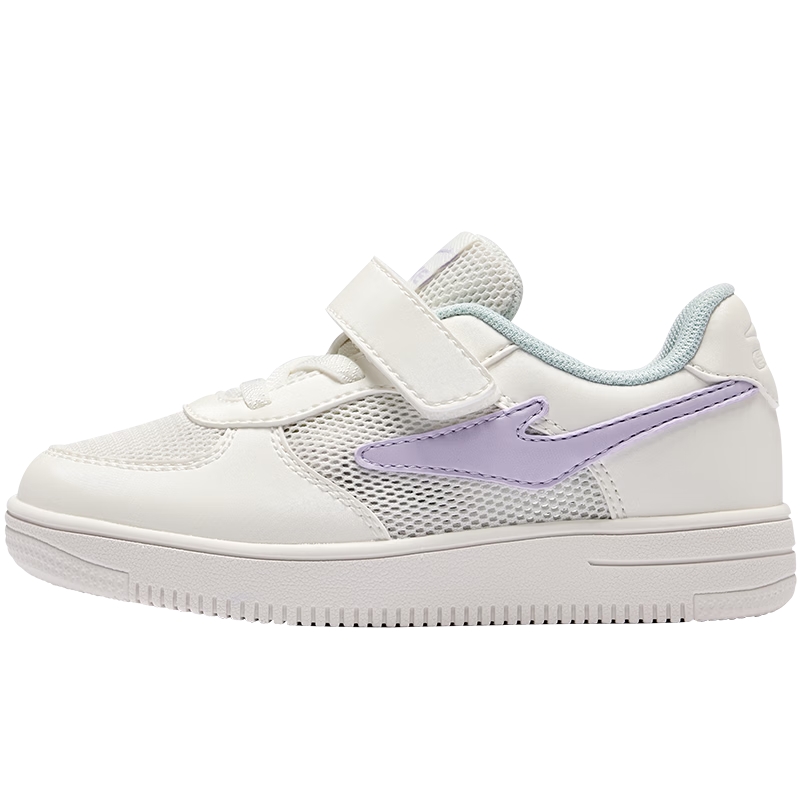ERKE Kids Unisex White Skate Shoes Breathable Mesh Sports Shoes Size 39 White/Pink
