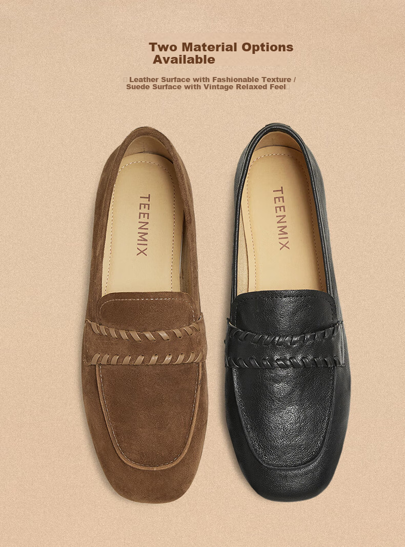 TEENMIX Loafers Fashionable Women's Office Versatile Leather Shoes New Arrival 7
