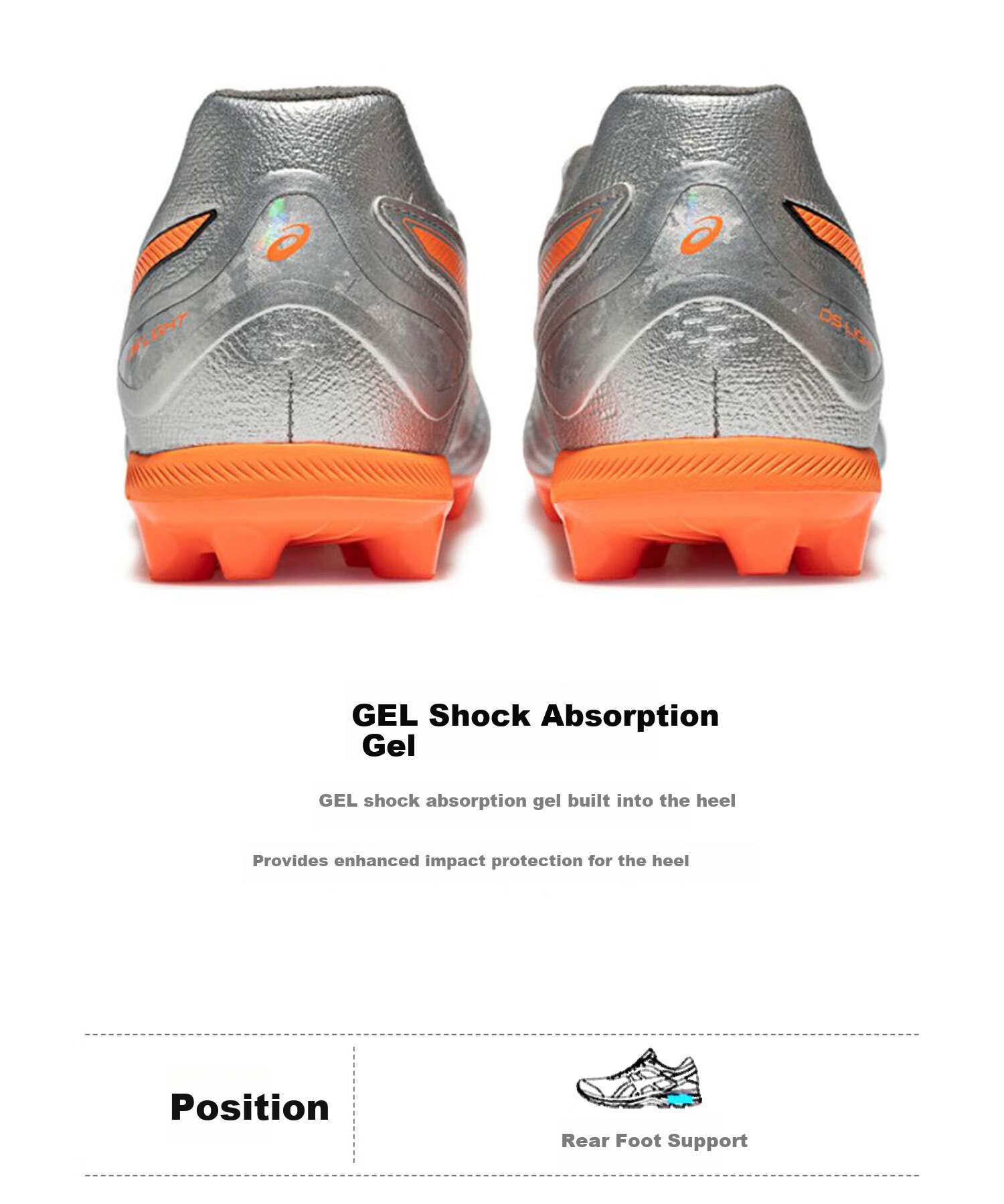 ASICS AG Stud Men's Soccer Shoes DS LIGHT PRO Wide Fit Artificial Grass Cushioning 1103A116-001 Size 40 2