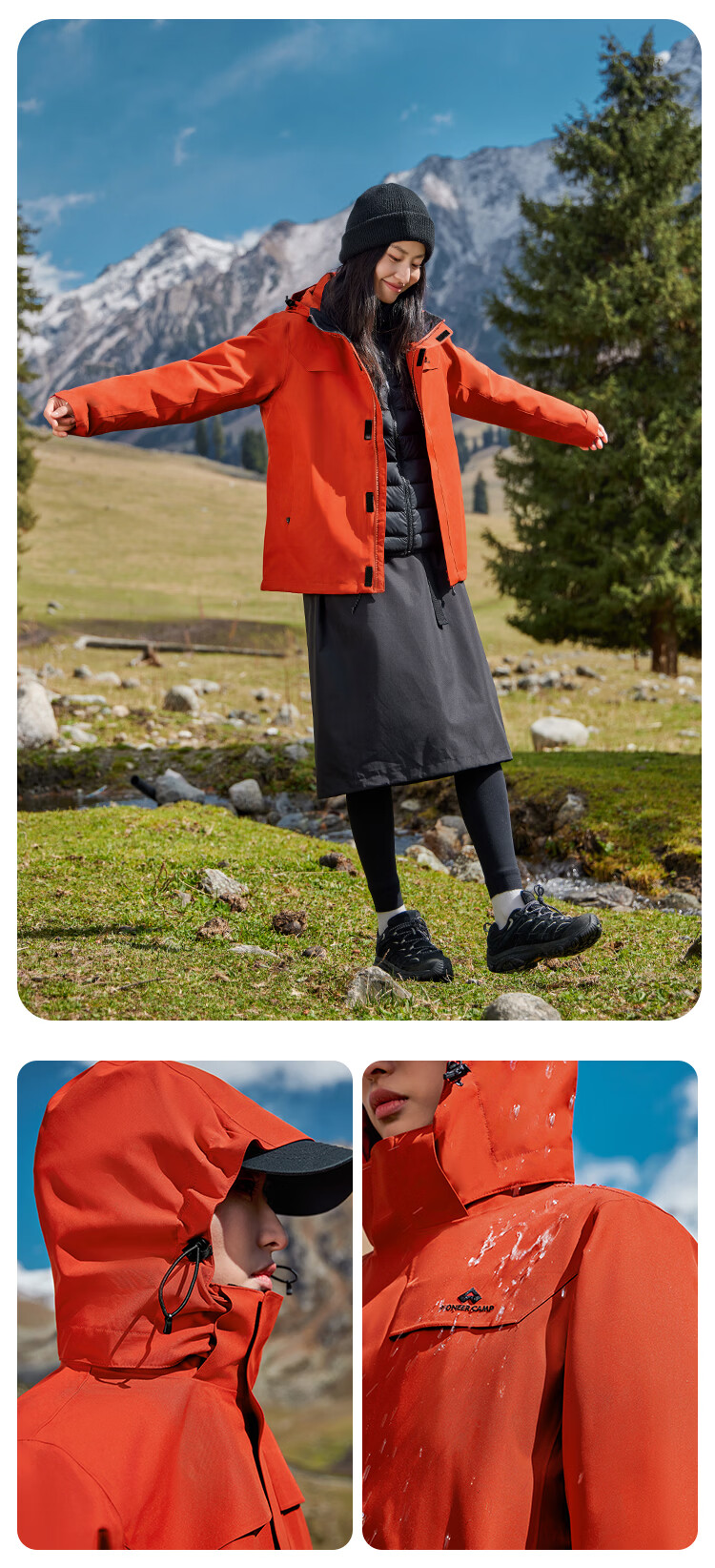 Toread Suzaku Men's Outdoor Windproof Waterproof Hiking Mountaineering Jacket Spring Autumn Casual Coat 22