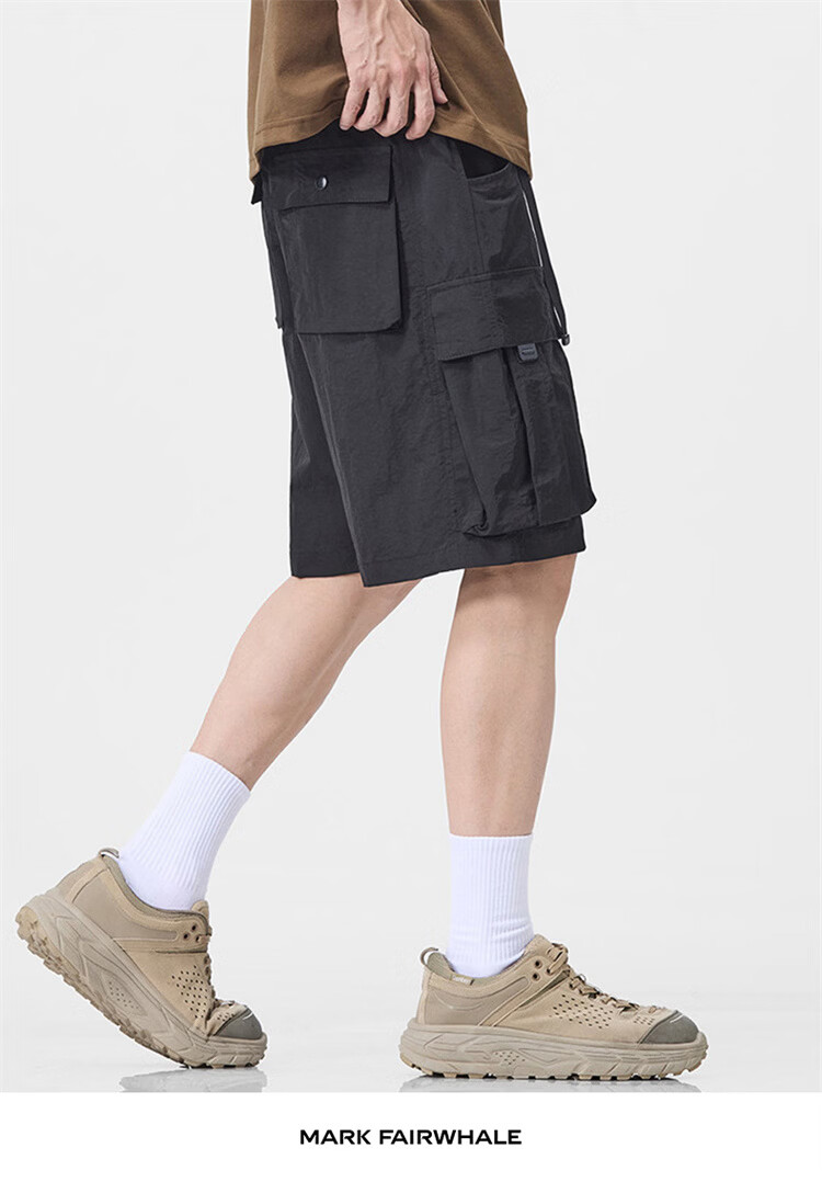 MARK FAIRWHALE Men's Lightweight Summer Workwear Shorts Loose Fit Quick-Dry Casual Sports Shorts 5