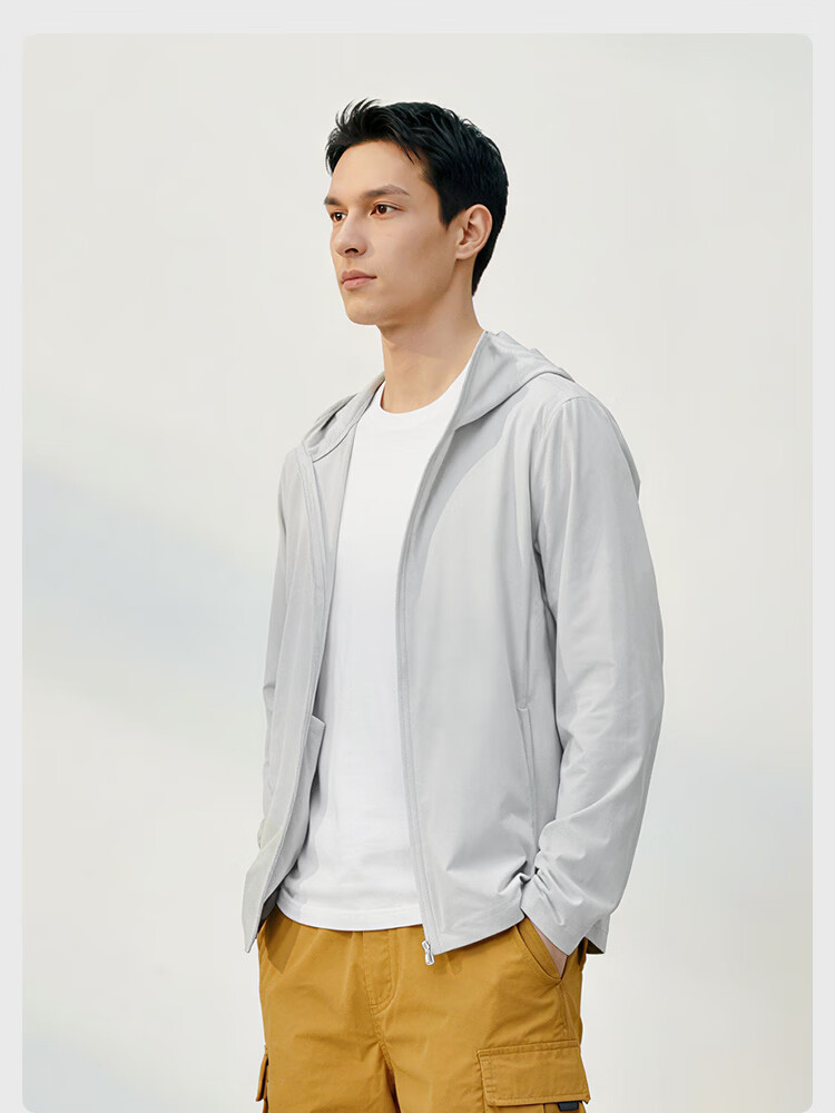 JD Jingzao Bestselling 10k+ Small Cooling Fan Men's Sunscreen Ice Silk Cool Outdoor Sun Protection Jacket Spring Summer Thin Coat Light Pine Green L 20