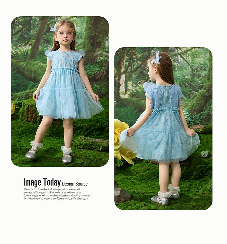 ASK JUNIOR Kids Summer Mesh Princess Dress Toddler Vacation Style Dress 15