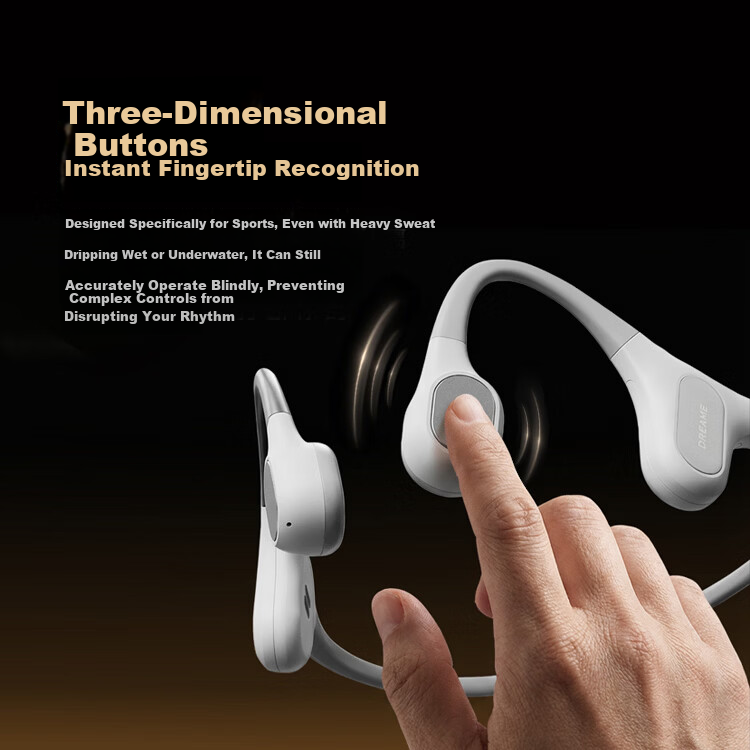 DREAME LIFE Bone Conduction Bluetooth Earphones Wireless Swimming Running Sports Over-Ear High-Quality Sweatproof Long Battery Life Smart Device 10