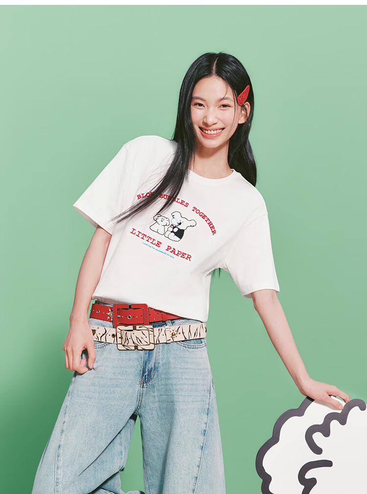 Semir BRUNCH BROTHER Collaboration Women's Summer Cotton Embroidered Short Sleeve T-Shirt 2026 Top 109326100023 15