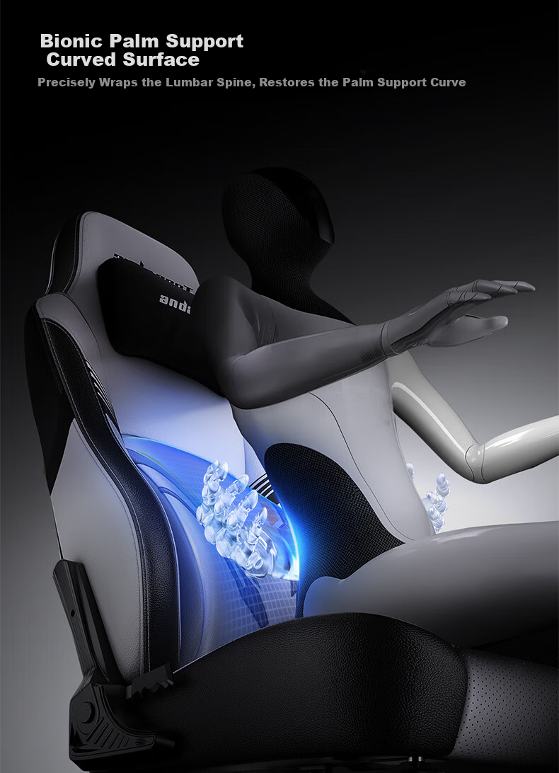 AndaseaT Anderset Gaming Chair Computer Chair Ergonomic Office Chair War God Pro Phantom Pink Footrest 8