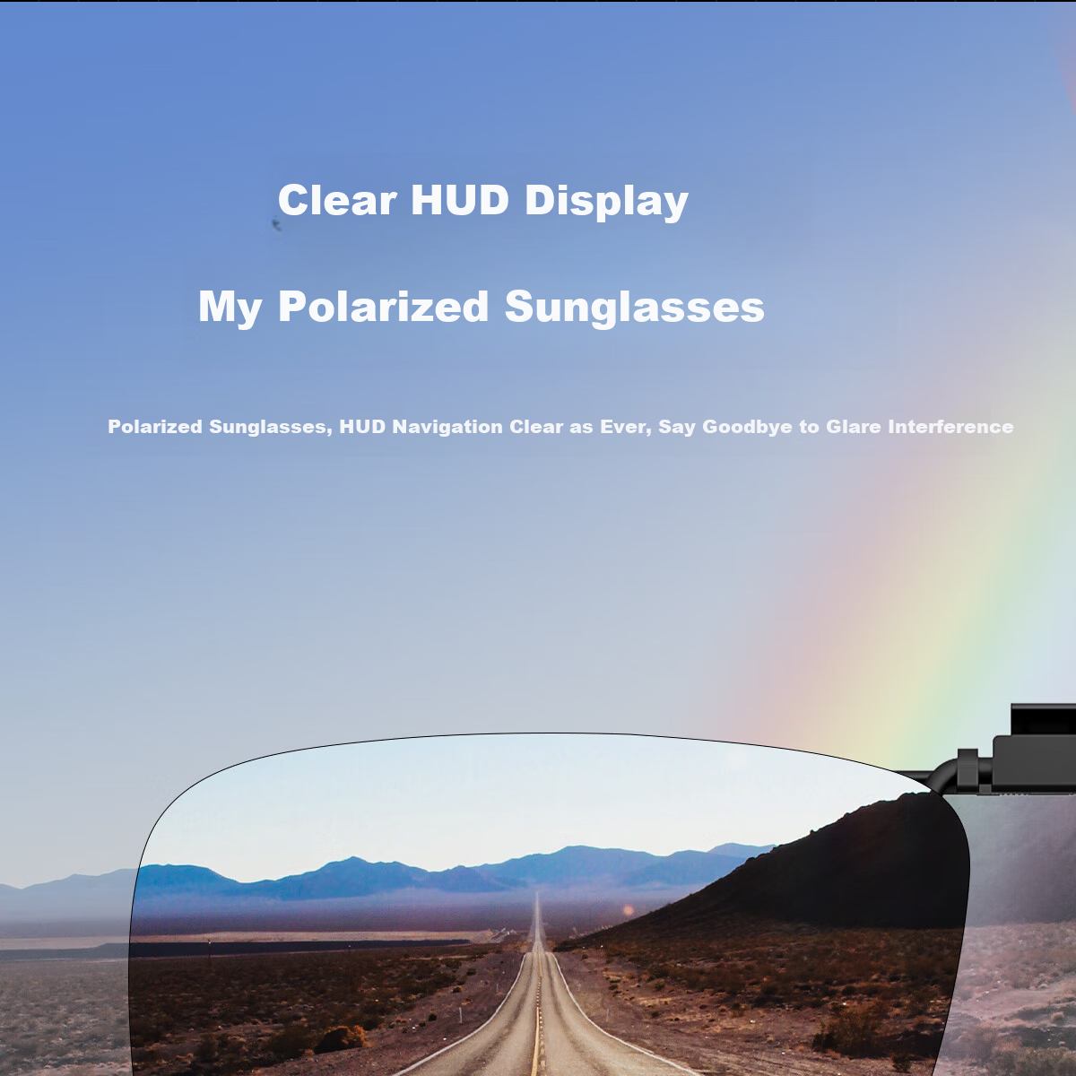 ZIPPO USA Polarized Clip-On HUD Heads-Up Display Photochromic Sunglasses Anti-Glare Electric Vehicle Driving 06E77 6
