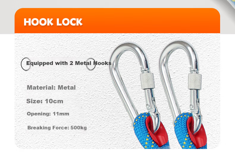 Locroyon Safety Rope High Altitude Work Rope Climbing Rope Escape Rescue Rope Mountaineering Rope 6