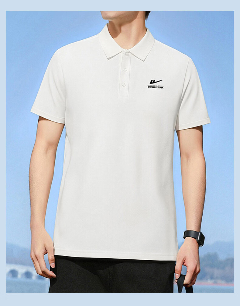 Warrior Men's Polo Shirt Summer Ice Cooling Casual Versatile Short Sleeve T-Shirt Breathable Quick-Dry Loose Fit Dark Gray M 5