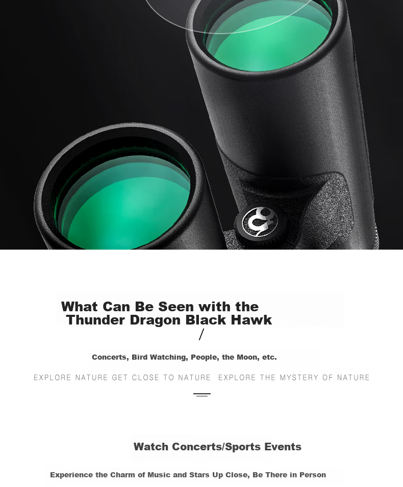 Leaysoo Black Hawk 8x42 High-Definition High-Power Nitrogen-Filled Waterproof Wide-Angle Low-Light Night Vision Portable Binoculars with Smartphone Adapter 6