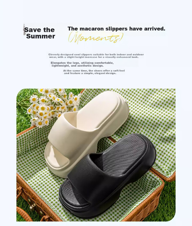 FOOTOPPO Women's Thick Sole Height Increasing Sandals, Home High Heel Slippers, Summer Outdoor Beach Non-Slip Sandals 2
