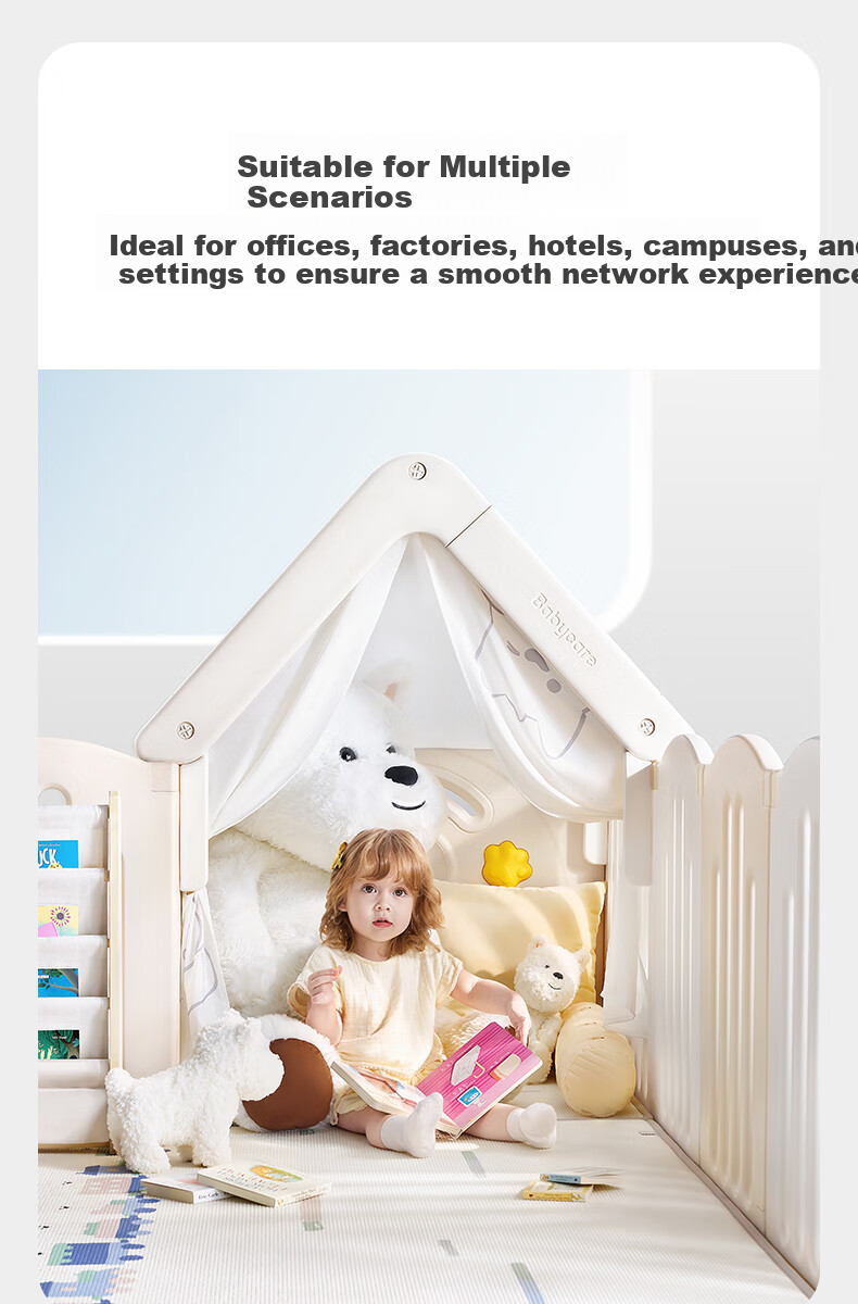 Babycare Children's Crawling Mat Shell White 80*80*2cm with Small House [Not Sold Separately, Accessory] 5