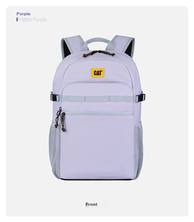 CAT Backpack Simple School Bag Laptop Bag 15/16 Inch Large Capacity Travel Bag 84982 Gray 12