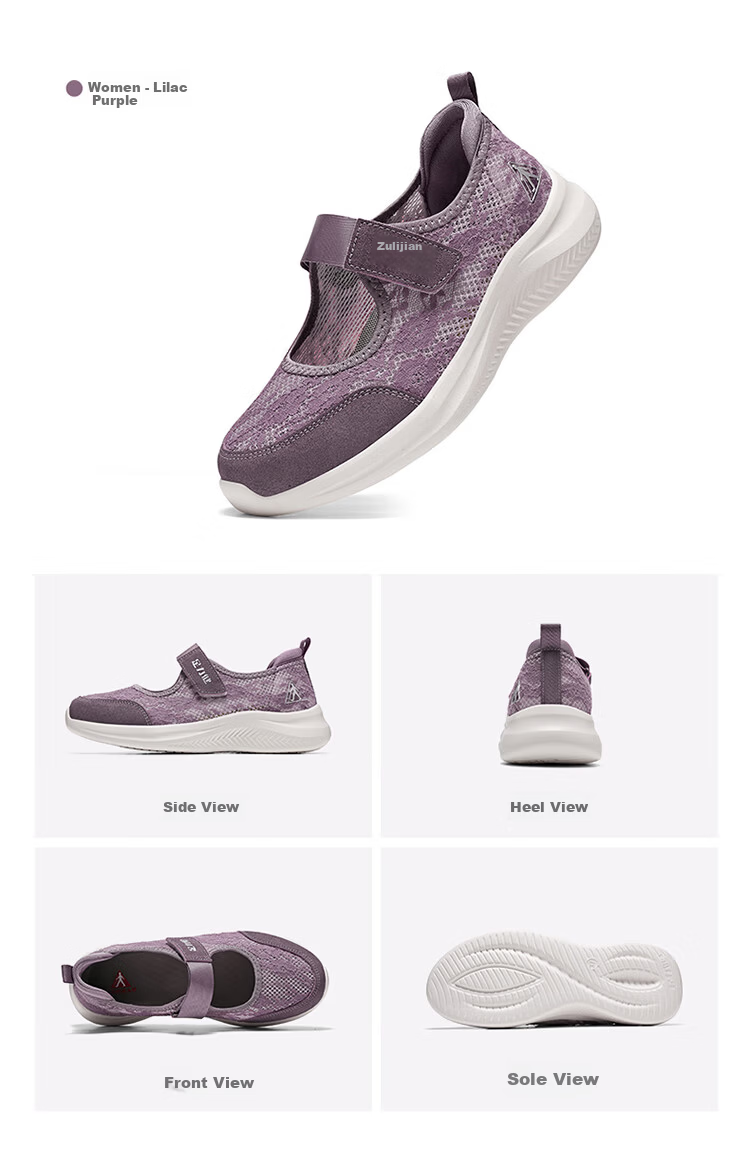 Zulijian Authentic Elderly Shoes Autumn New Breathable Lace Mom Shoes Non-slip Casual Slip-on Women's Shoes with Strap 8