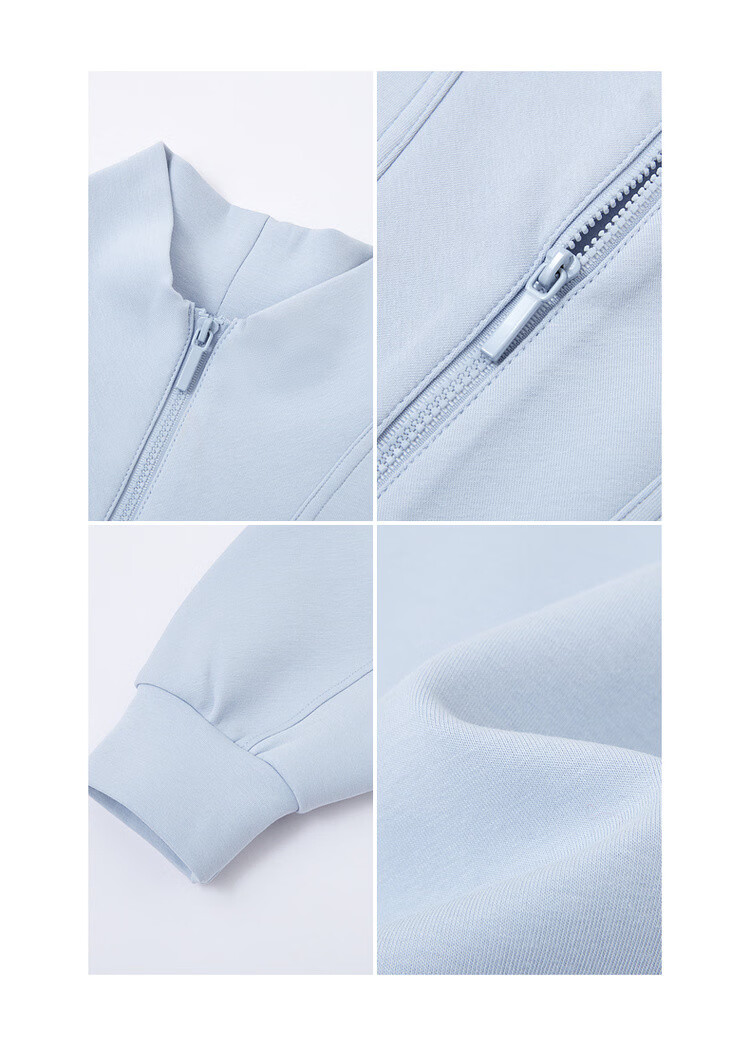 MT Spring Sports Casual 350G Air Layer Half-Zip Loose Sweatshirt for Women with Reversible Collar 14