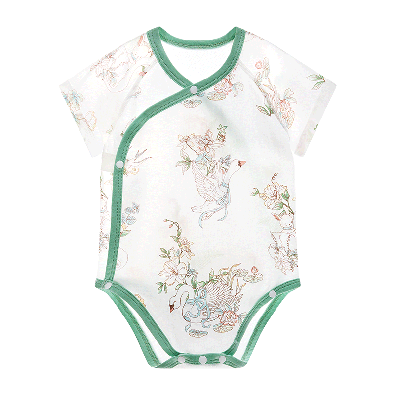 Beitaisi Baby Clothes, Summer Thin Style, Newborn Onesie, Mesh Breathable Pure Cotton, Unisex Infant Bodysuit