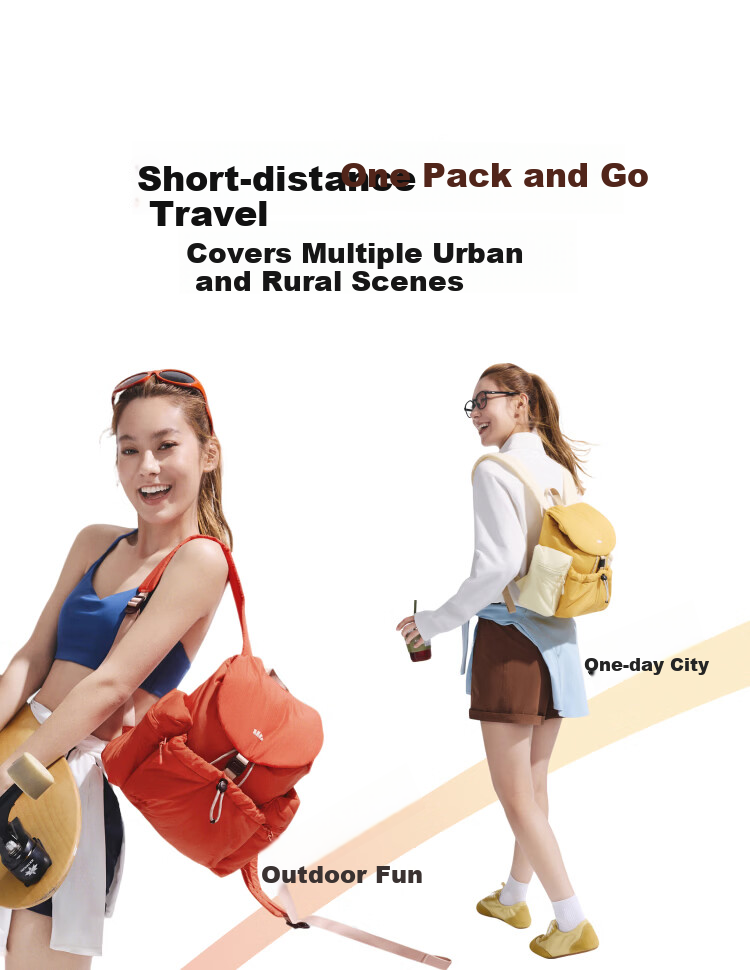 Beneunder Puff Double Shoulder Bag Women's Travel Lightweight Large Capacity Backpack School Commuter Hiking High-Value Gift for Girls 19