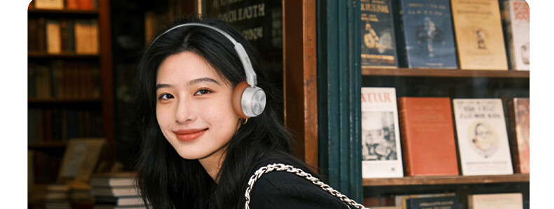IKF R1 Retro Over-Ear Wireless Bluetooth Headphones Fashion Digital High-Quality Metal Millennium Y2K Influencer Celebrity Melad Small Head Space Black 49