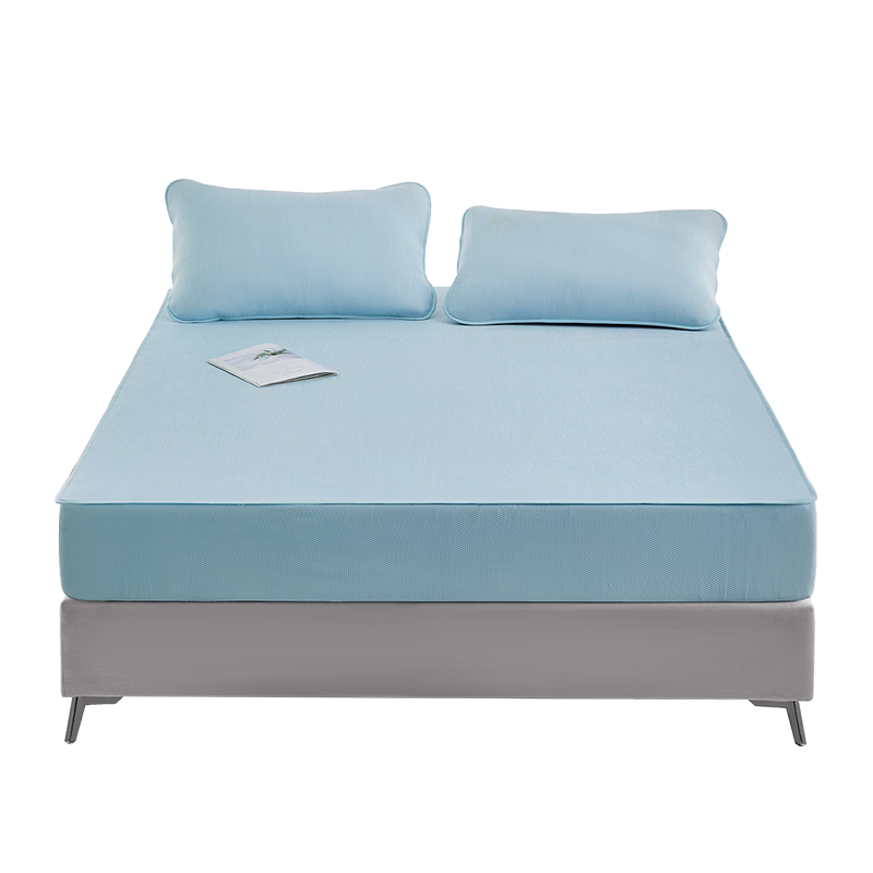 Luolai Home Textiles Class A Ice Silk Mat Three-Piece Set [Machine Washable] Antibacterial Ice Silk Mat 2026 New Blue 150*200*30cm