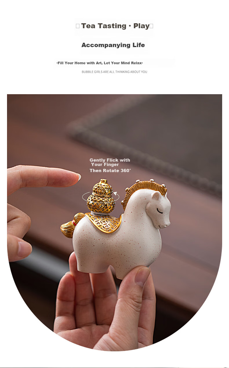 Kongsheng Guochao Prosperity Horse Orange Creative Corporate New Year Gift Premium Souvenir Friend Birthday Gift Year of the Horse Ornament 5