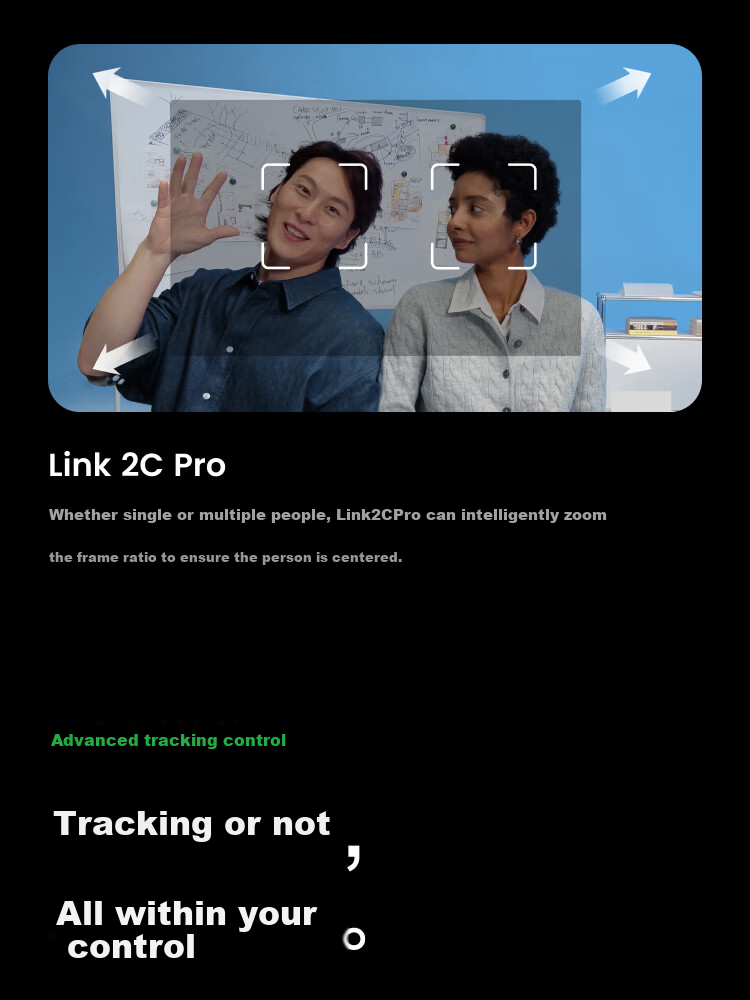 Insta360 Link 2C Pro 4K Video Conference Camera USB Plug-and-Play Graphite Black for PC Live Streaming and Remote Teaching with Intelligent Noise Reduction 11