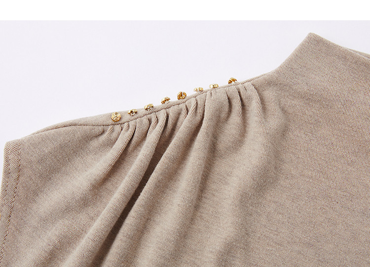 Demana [Lyocell Wool Blend] Spring Turtleneck Short Sleeve Slim Fit Stretch Slimming Women's T-Shirt Premium Feel 15