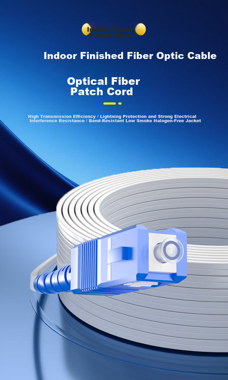 AIENKIS Fiber Optic Patch Cord SC-SC Telecom Grade Single Mode Duplex Optical Cable Low Smoke Halogen-Free 1 Core 3 Steel Wire Outdoor Fiber Optic Cable 150m GJYXCH-1150SC 1