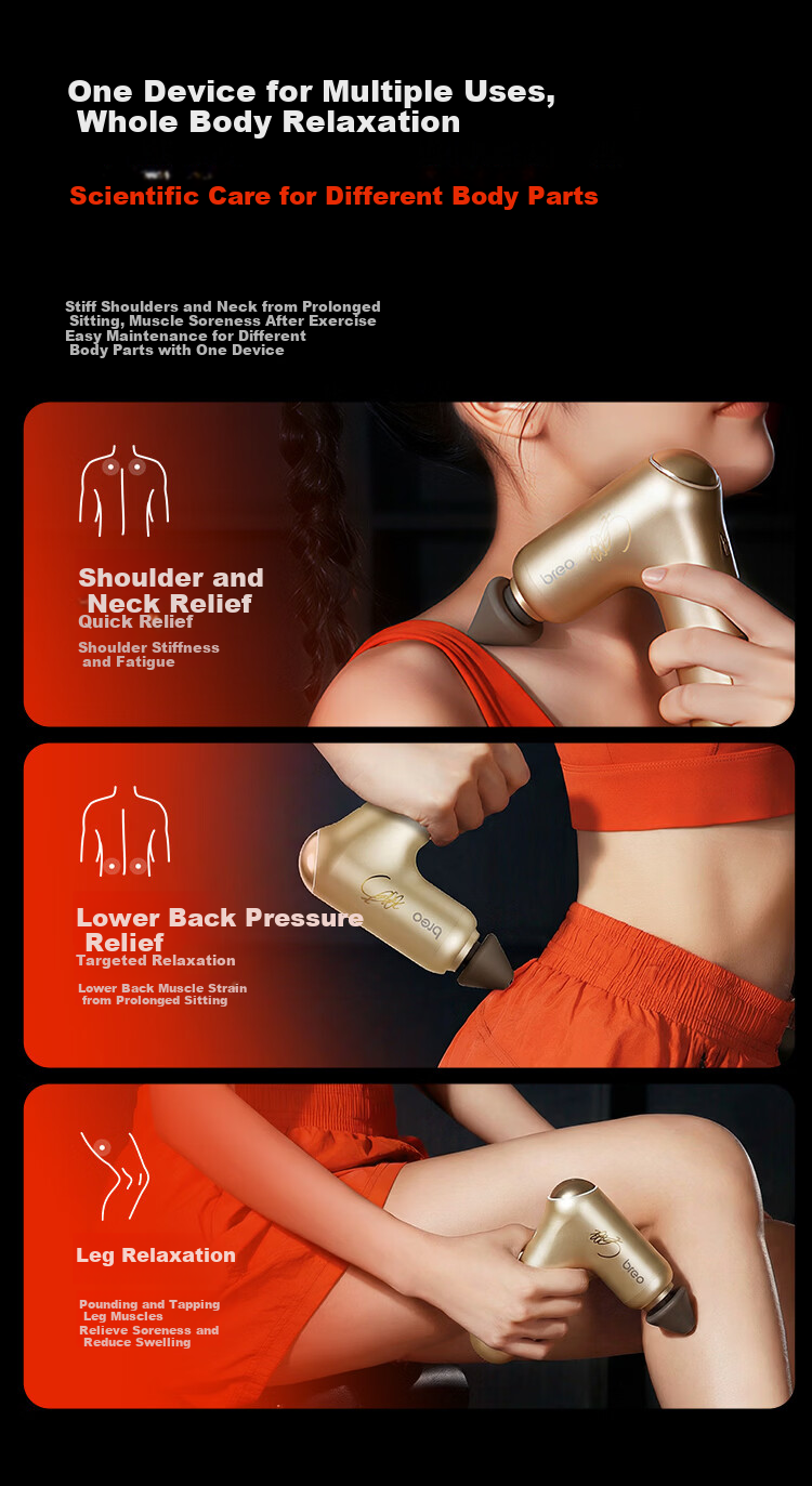 Breo 7S Fascia Gun [Sun Yingsha Signature Edition] Deep Muscle Massager Portable Mini Massage Gun Professional Fascia Massager Women's Day Gift 7