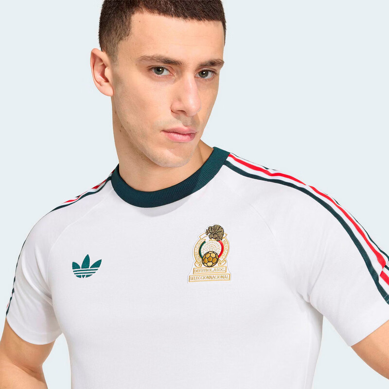 Adidas Men's FMF OG Tee Mexico National Football Casual Slim Fit Short Sleeve Crew Neck T-Shirt JZ6483 S 6