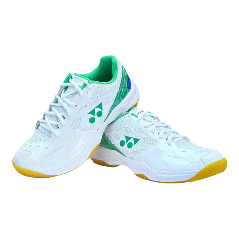 YONEX Badminton Shoes YY Entry-Level Training Shock Absorption Power Cushion Unisex SHB101CR White Green Size 42