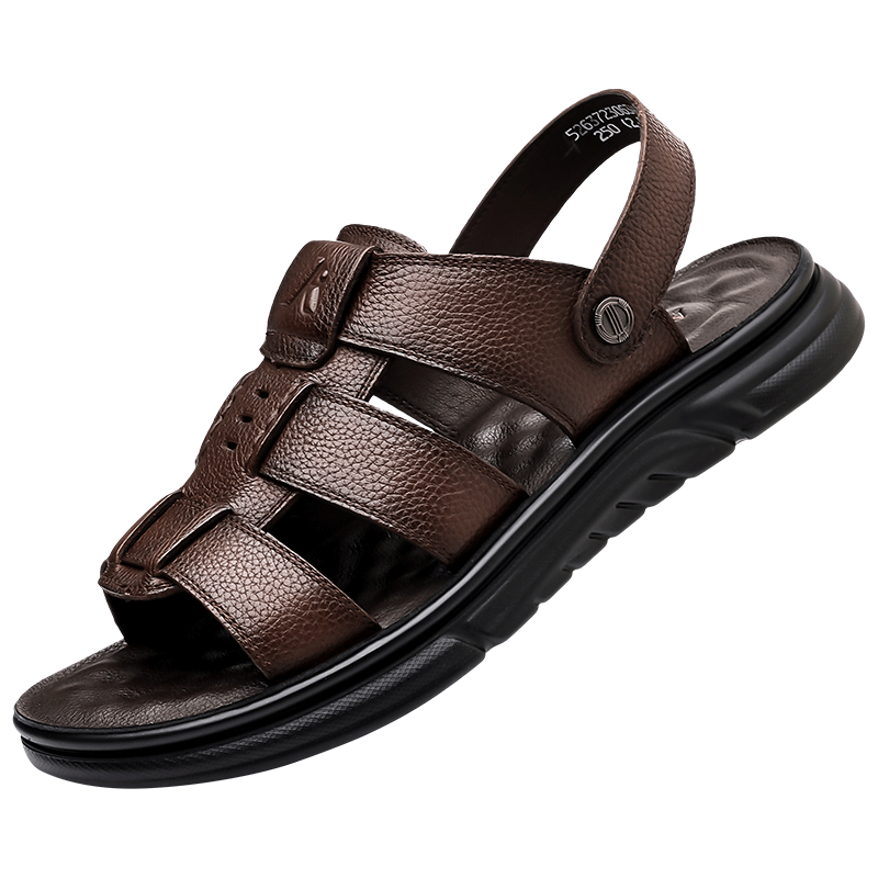 Aokang Summer Men's Casual Beach Sandals Brown Size 39