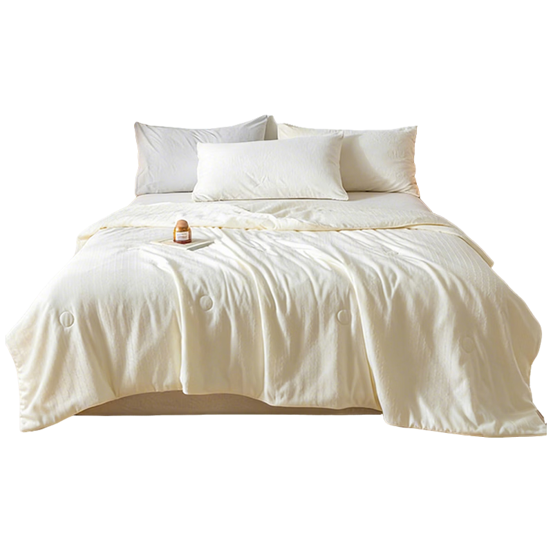 MUJI Cotton Jacquard Summer Quilt Air Conditioning Quilt 150×200cm Pure Cotton Machine Washable Thin Summer Quilt Core