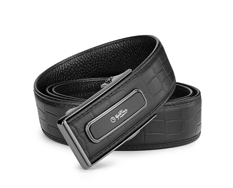 Goldlion Men's Leather Business Belt with Automatic Buckle Gift Box Qixi Valentine's Day Gift 11