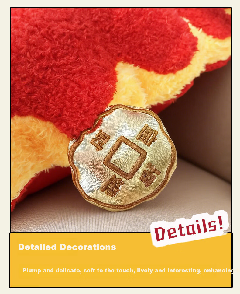 Kongsheng New Year Pillow Fortune Ingot Cushion Backrest Pillow Office Female Car Back Cushion Sofa Living Room Pillow 7
