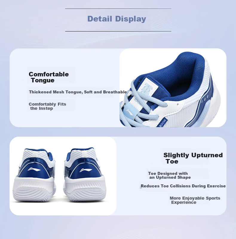 LI-NING Thunder Boom Series Badminton Shoes Unisex Competition Training Sports Shoes Non-Slip Wear-Resistant Shock Absorption 9