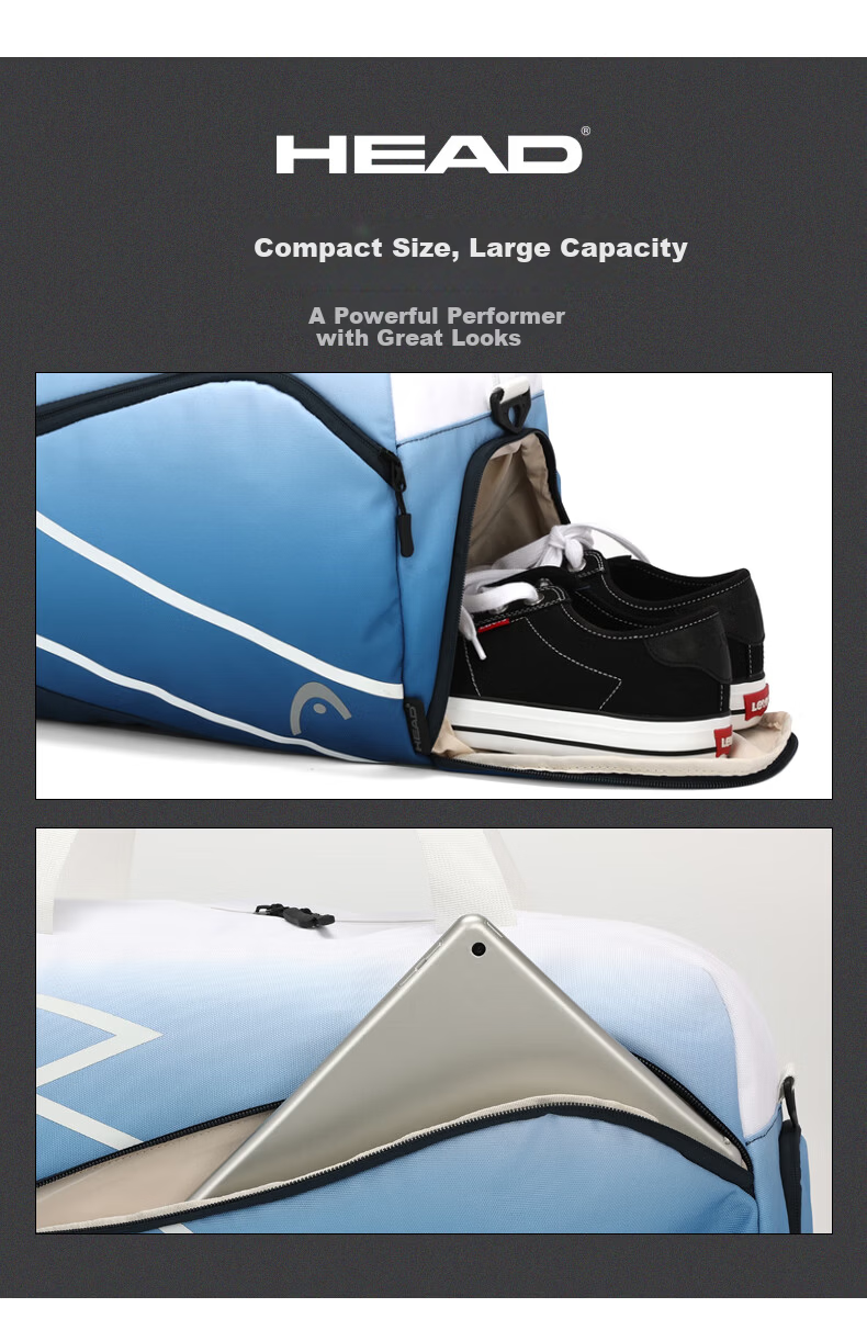 HEAD Tennis Bag Women's Stylish Badminton Bag Men's Gym Sports Handheld Shoulder Crossbody with Separate Shoe Compartment 6