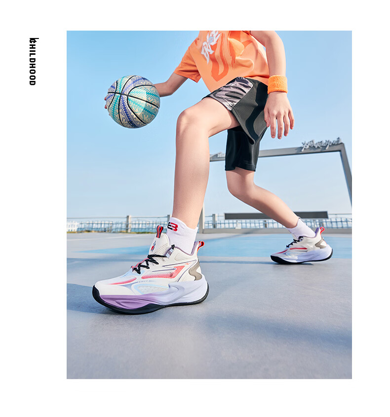 ERKE Kids Unisex Breathable Mesh Cushioning Basketball Shoes Lace-up Durable Sneakers Black/Silver Size 39 23