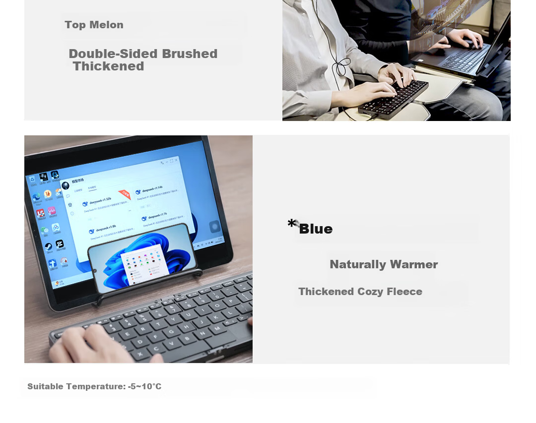 Pocket Compact Multifunctional Desktop Computer Mini PC (AMD R7 16GB 512GB SSD) Full-Size Foldable Keyboard All-in-One Mobile Office Entertainment Device 10