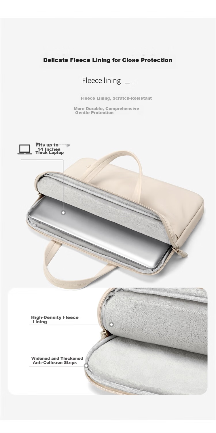 GOLF Women's Laptop Bag Lightweight Business Briefcase 14-inch Notebook File Bag Large Capacity Shoulder Crossbody Bag 12