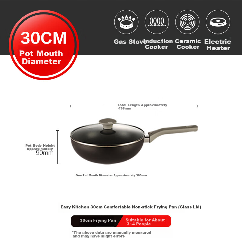 Fissler Easy Kitchen Series 30cm Non-Stick Large Diameter Deep Frying Pan Compatible with Gas and Induction Cooktops