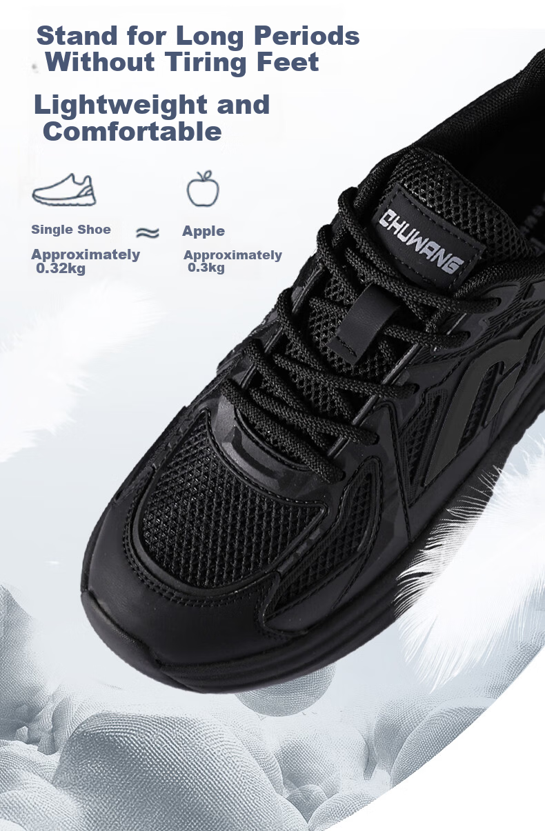 ChuWang Professional Chef Shoes Men Non-Slip Waterproof Oil-Resistant Breathable Kitchen Work Culinary Summer Sneakers A15 Size 40 5