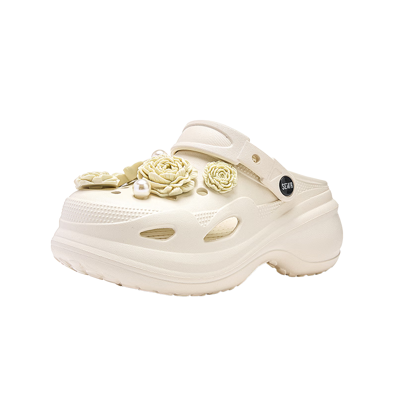 Semir Official Authentic Non-Slip Soft Sole Slippers with Baroque Off-White, Size 36-37, Model SML262001