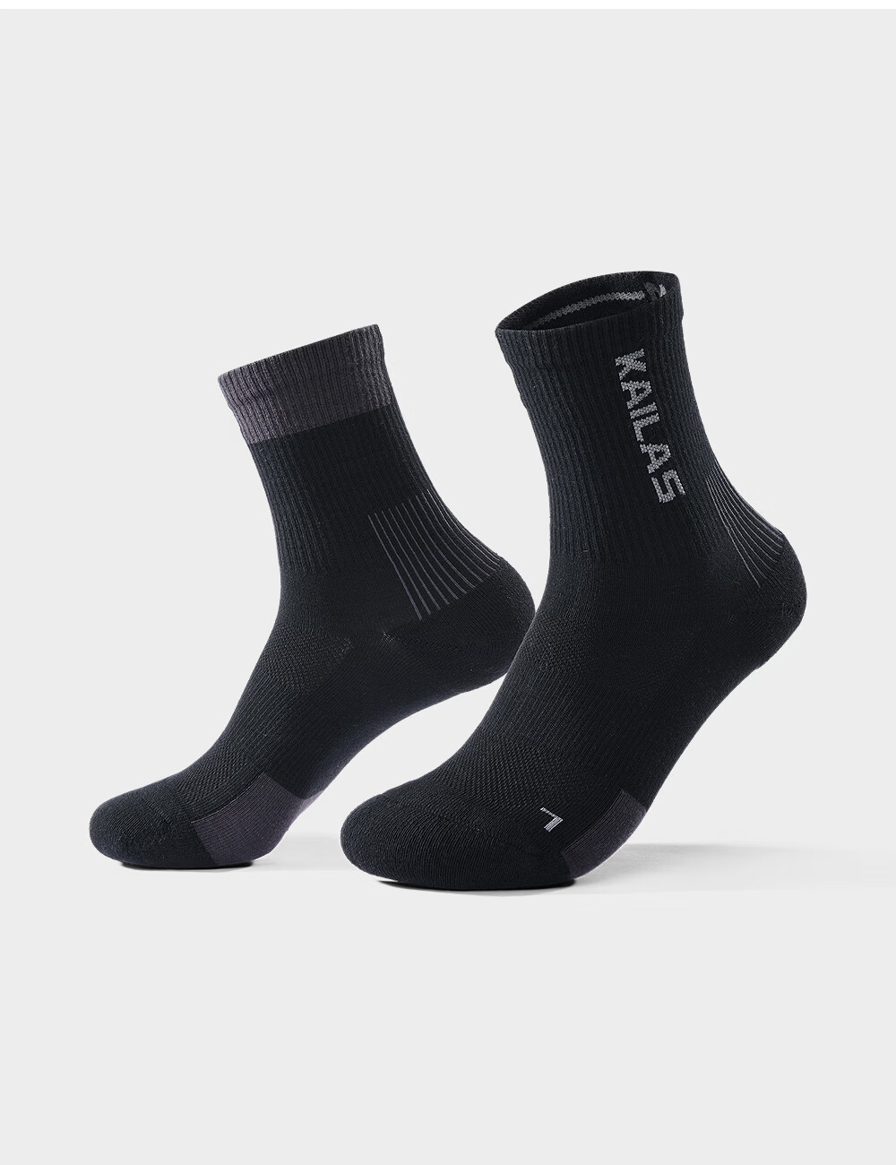 KAILAS Unisex Outdoor Hiking Breathable Mid-Top Sports Socks KH2602002 Navy Blue/Deep Mist Gray M 6