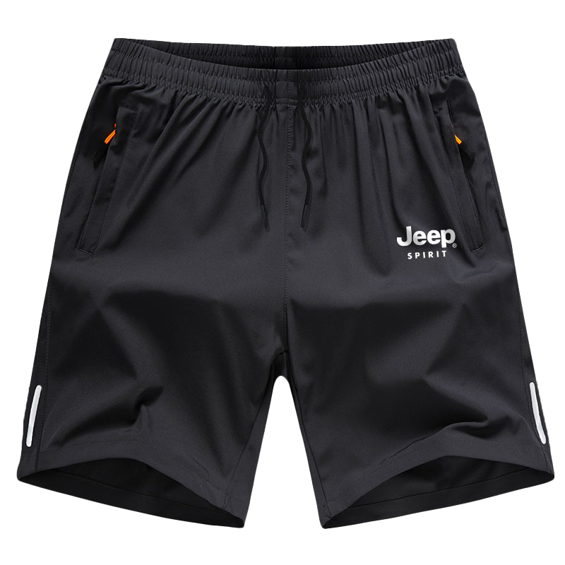 JEEP SPIRIT Men's Summer Loose Thin Casual Fitness Outdoor Sports Five-Point Ice Silk Shorts